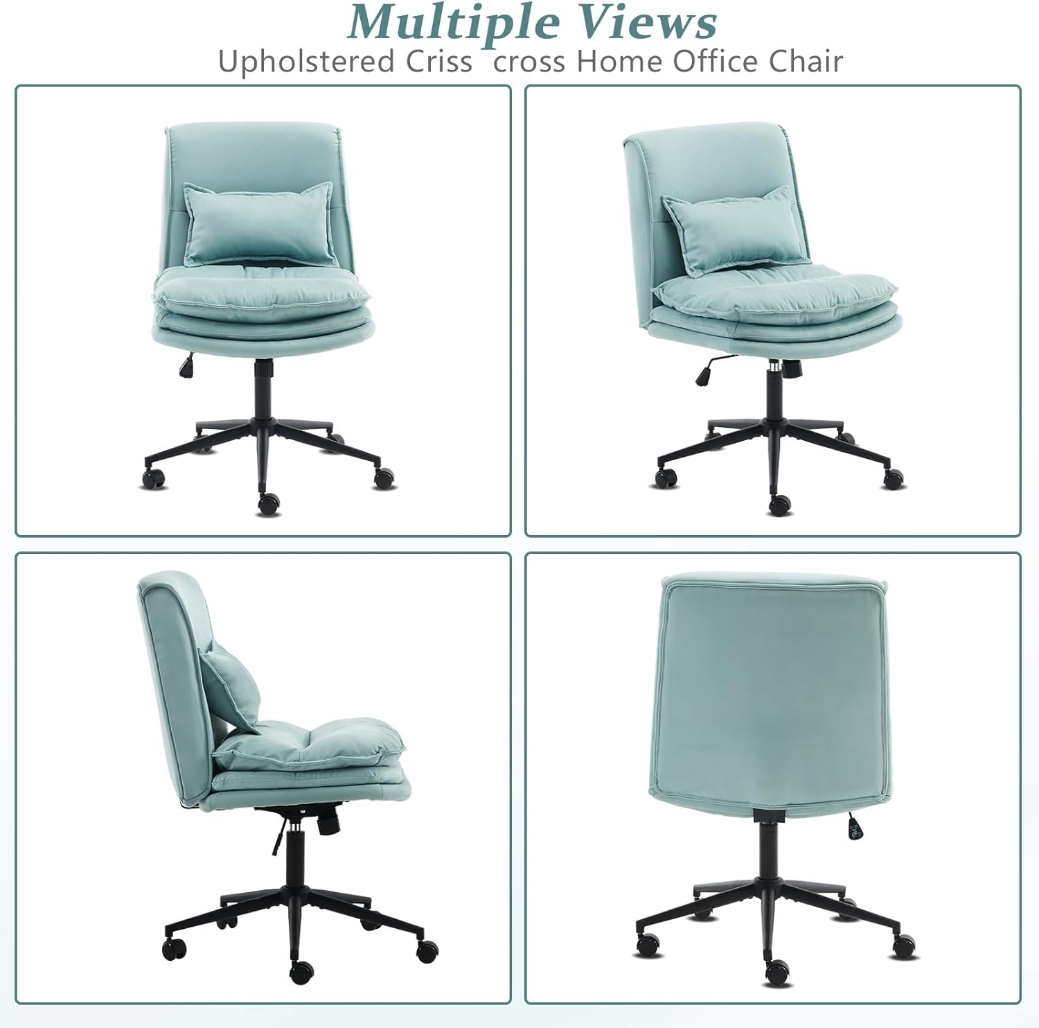 Multiple Views Upholstered Criss cross Home Office Chair