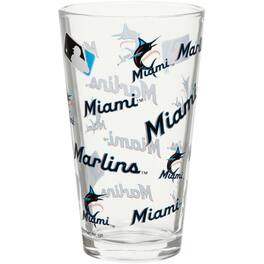 The Memory Company - Miami Marlins Full Wrap Pint Glass - Multicolor