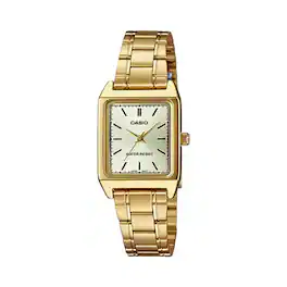 Casio - Women’s Analog Watch Champagne Dial Steel Bracelet - LTP-V007G-9EUDF - Gold