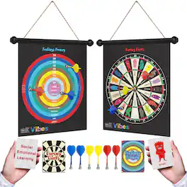 Skar Audio - Vibes Games For Teens & 6 -1 Feelings Dartboard Cbt Social Emotional Anger Management Tool Regulation Skill - Default