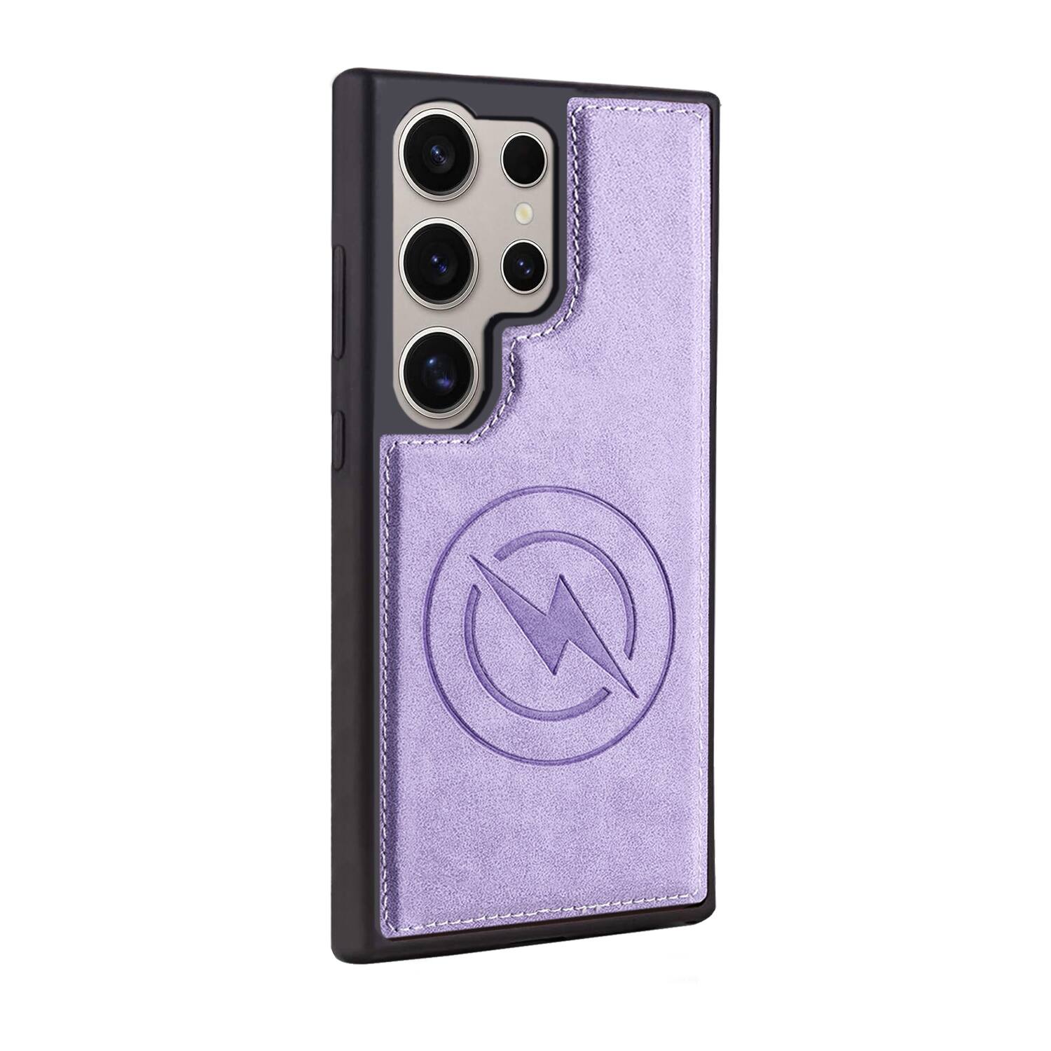 Alt View 3. Dteck - For Samsung Galaxy S25 Ultra Case,2-in-1 Magnetic Detachable PU Leather Wallet Flip Stand Card Holder TPU Inner Cover - Purple.