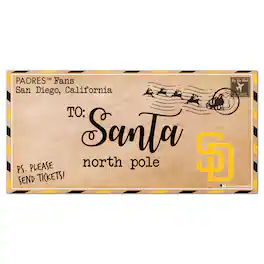 Fan Creations - San Diego Padres 6'' x 12'' Letter to Santa Sign - Multicolor