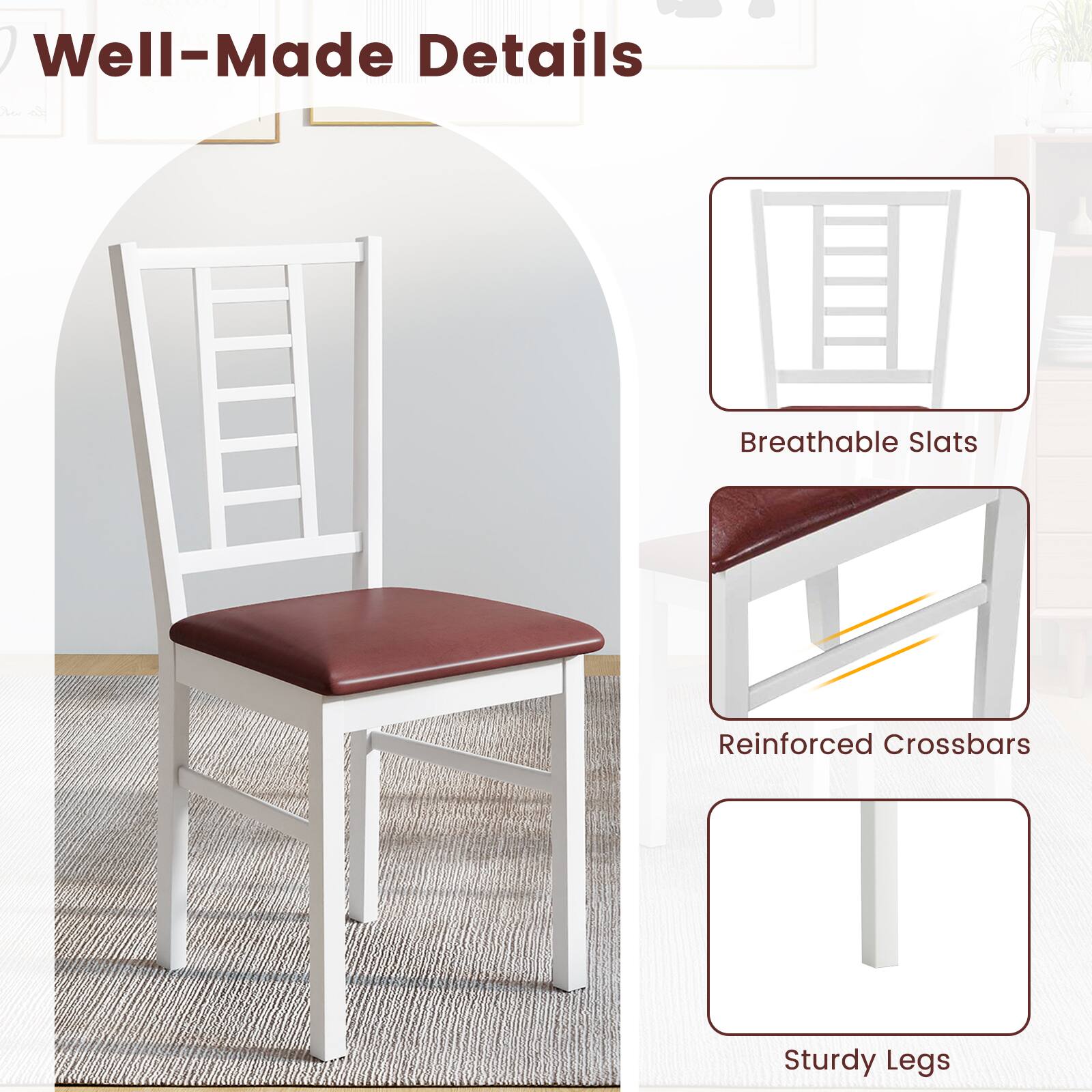 Well-Made Details

- Breathable Slats
- Reinforced Crossbars
- Sturdy Legs