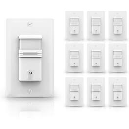 ACJPR - Motion Sensor Light Switch, Occupancy & Vacancy Model, Motion Activated Single Pole Wall Switch, Neutral Wire Required - White