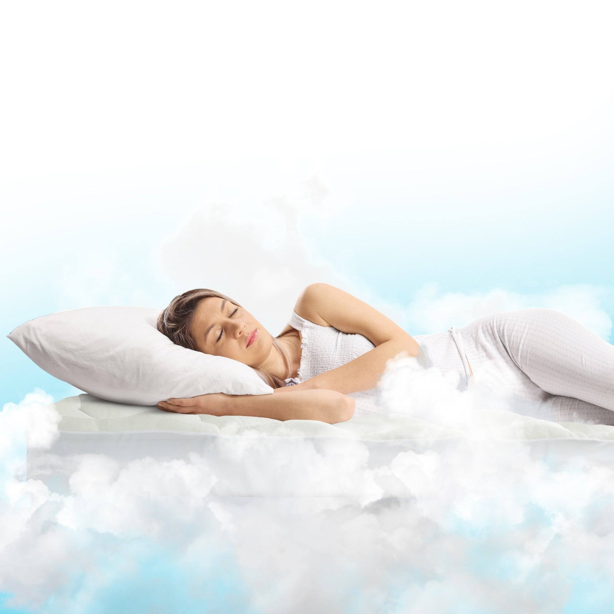 Alt View 7. Cheer Collection - Ultra Soft Bamboo Cooling Mattress Topper - Rayon from Bamboo Pillow Top Mattress Pad for Back Pain - Naturally Cooling - White.