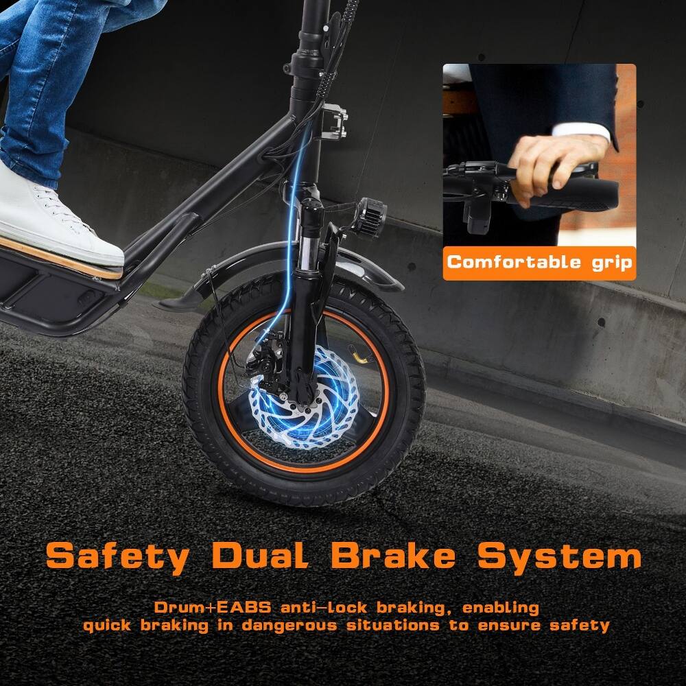 Comfortable grip

Safety Dual Brake System

Drum+EABS anti-lock braking, enabling quick braking in dangerous situations to ensure safety