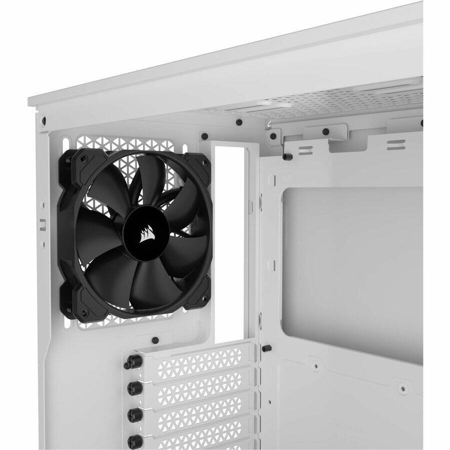 Alt View 4. CORSAIR - Corsair AIRFLOW Computer Case - Mid-tower - White - Tempered Glass - White.