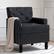 Angle. Bestier - 26.3" Wide Classic Soft Leather Upholstered Tufted Arm Accent Chair with Solid Leg - Black.