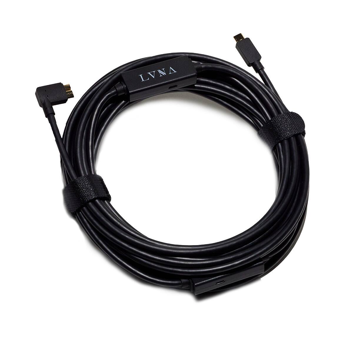 Front. LVNA Digital - LVNA Digital MAVERICK 31.1' USB-C Straight to Micro-B Right Angle Tether Cable, Black.