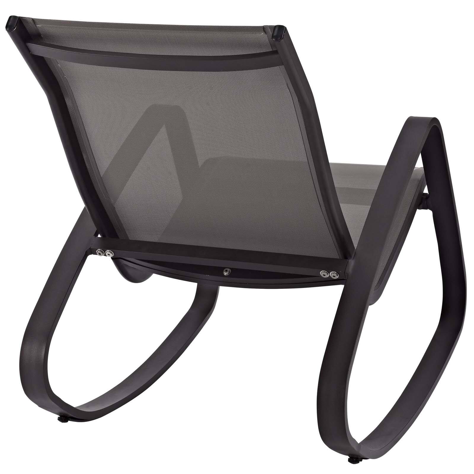 Alt View 1. Modway - Traveler Rocking Outdoor Patio Mesh Sling Lounge Chair by Modway - Espresso.