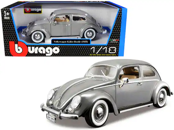 3+ AGES
Urago
Volkswagen Käfer-Beetle (1955)
1/18
DIE-CAST METAL WITH PLASTIC PARTS
Urago
24-2015