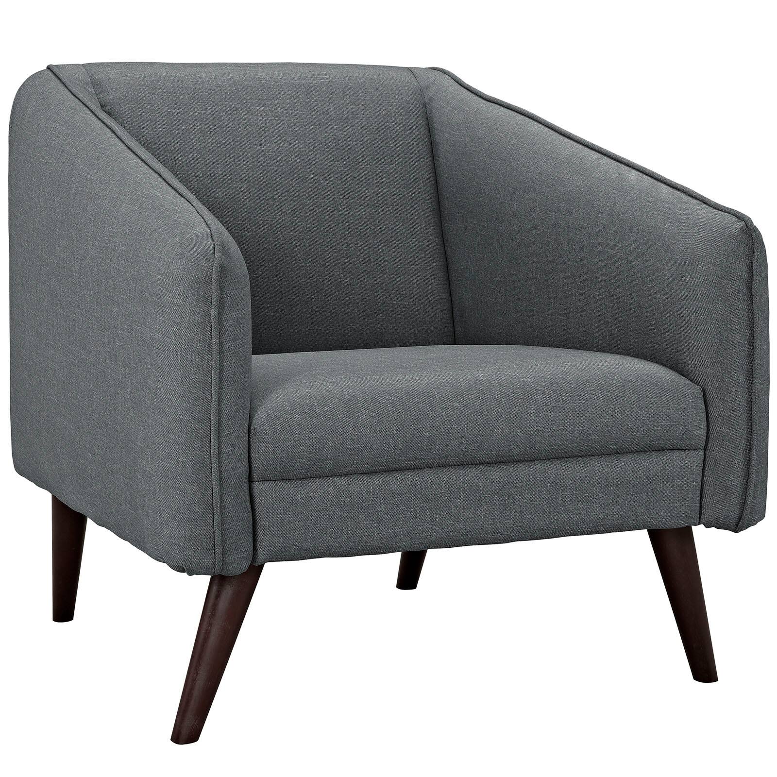 Angle. Modway - Slide Upholstered Fabric Armchair by Modway - Gray.