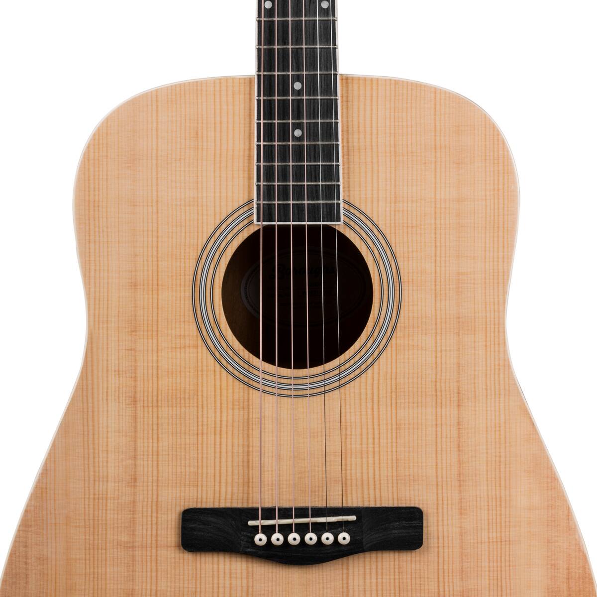 Alt View 4. Boroughs - Boroughs B20DNT Beginner Dreadnought Acoustic Guitar Pack, Natural.