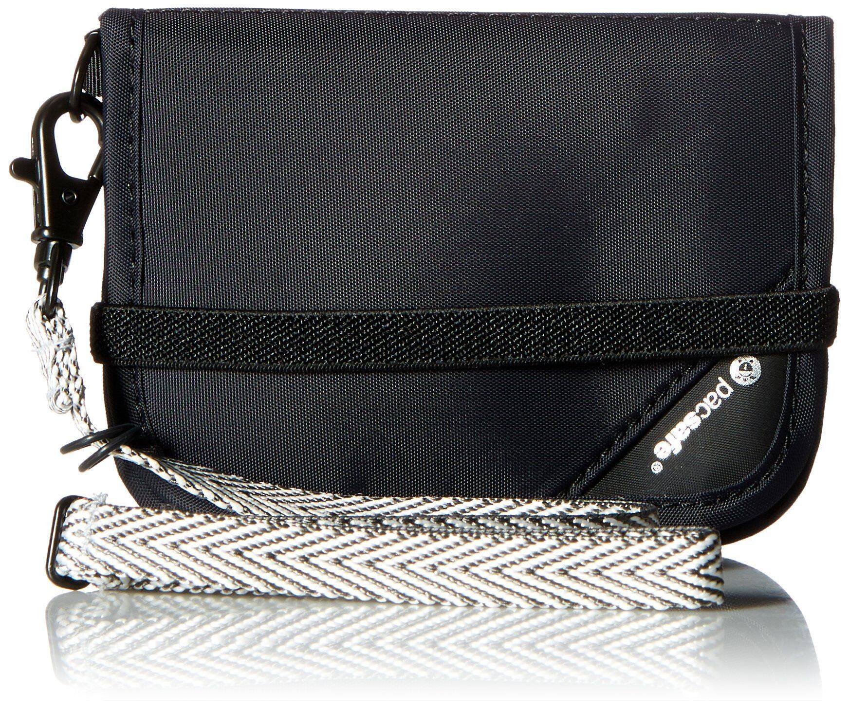 Front. Pacsafe - Pacsafe RFIDsafe V50 Anti Theft RFID Blocking Compact Wallet Black - Black.