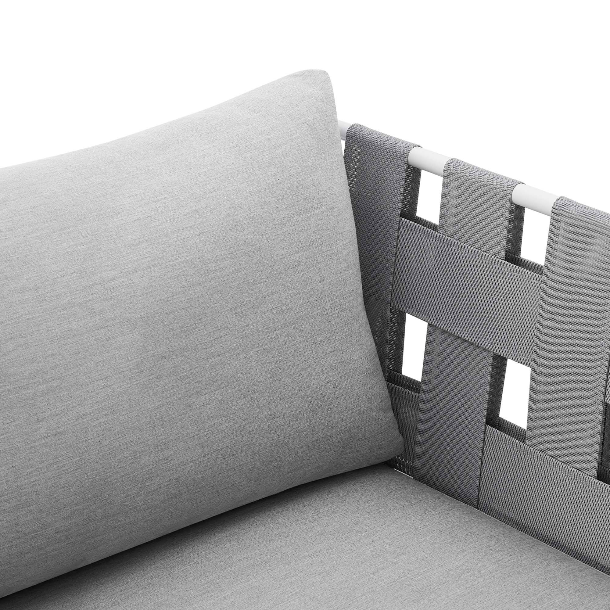 Alt View 5. Modway - Harmony Sunbrella® Outdoor Patio Aluminum Armchair by Modway - Gray Gray.