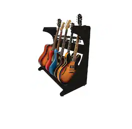 Gator - Elite Series Guitar Instrument Case Combo Rack, Adjustable Divider Pegs with Rubberized Protective Layering - Black