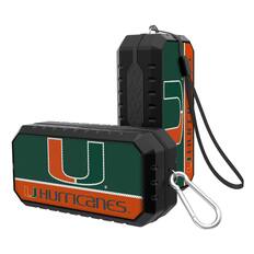 Front. Keyscaper - Miami Hurricanes End Zone Water Resistant Bluetooth Speaker - Multicolor.
