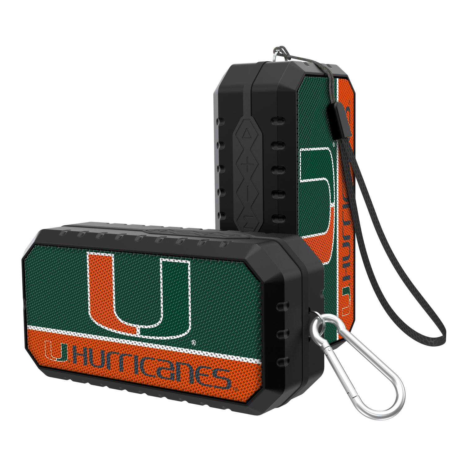 Keyscaper - Miami Hurricanes End Zone Water Resistant Bluetooth Speaker - Multicolor