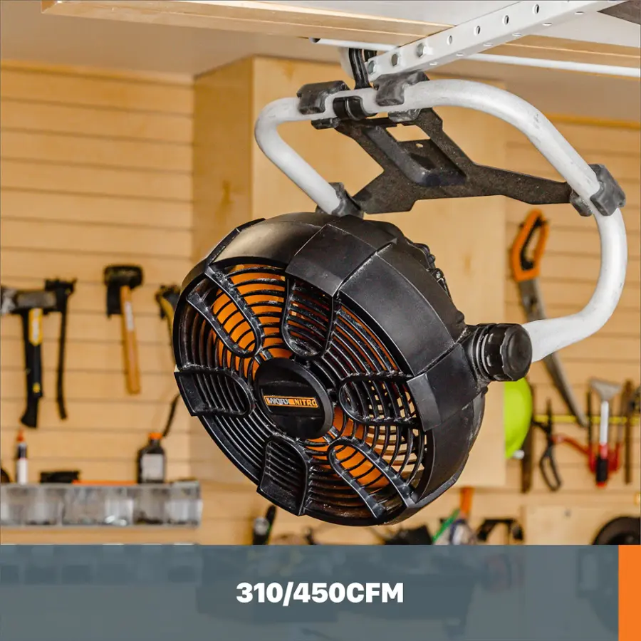 The text on the image reads "WORX Nitro 310/450CFM."
