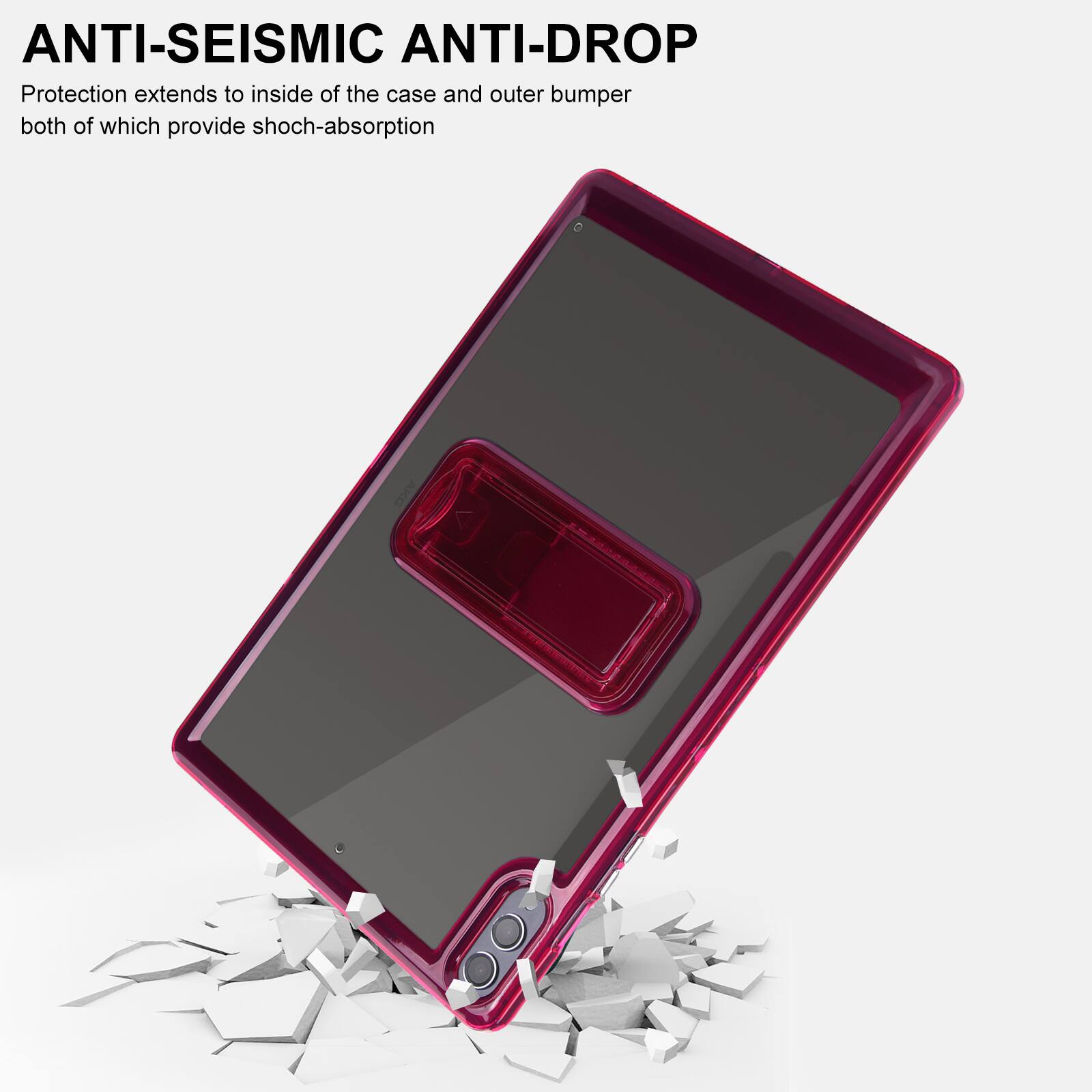 ANTI-SEISMIC ANTI-DROP  
Protection extends to inside of the case and outer bumper both of which provide shock-absorption