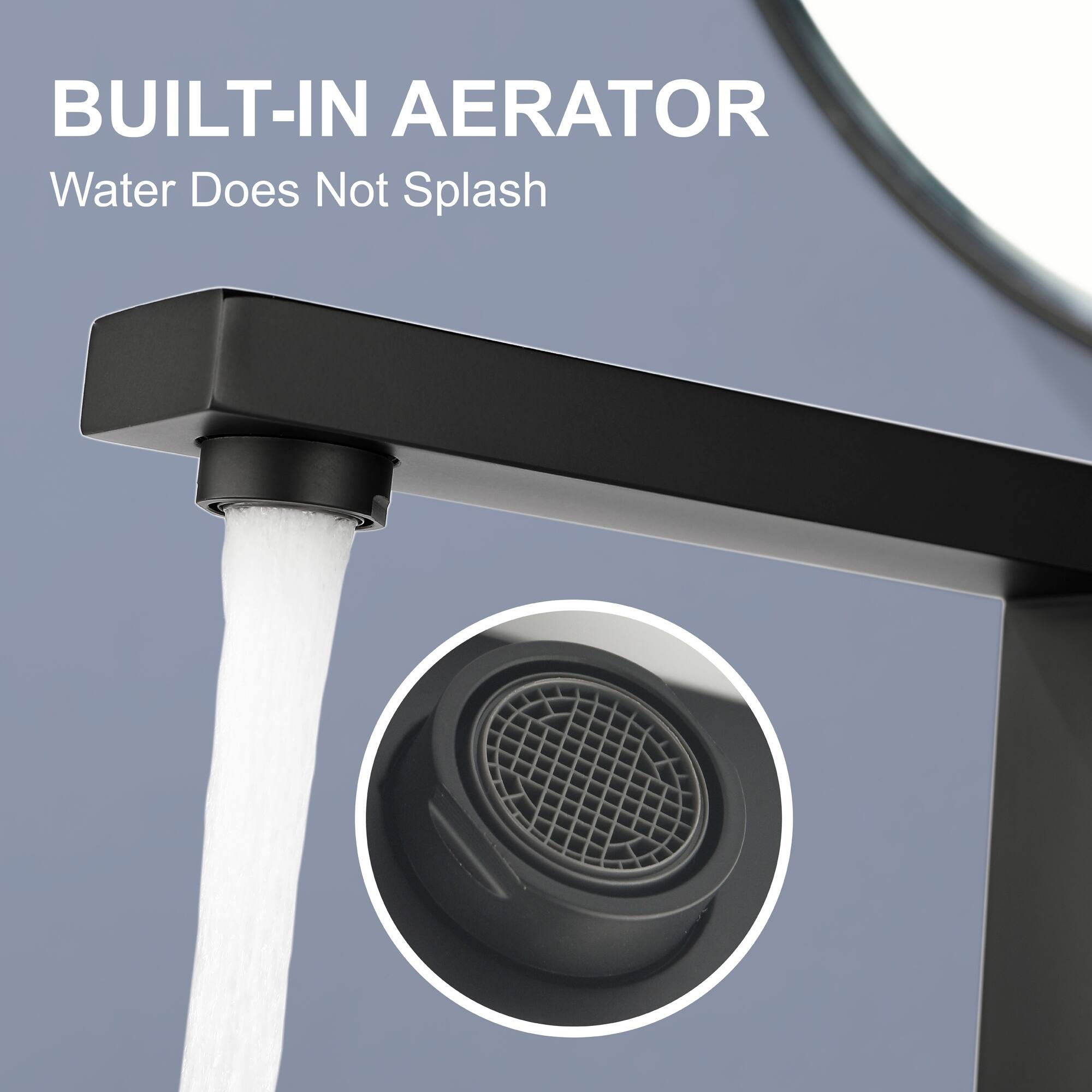 BUILT-IN AERATOR  
Water Does Not Splash