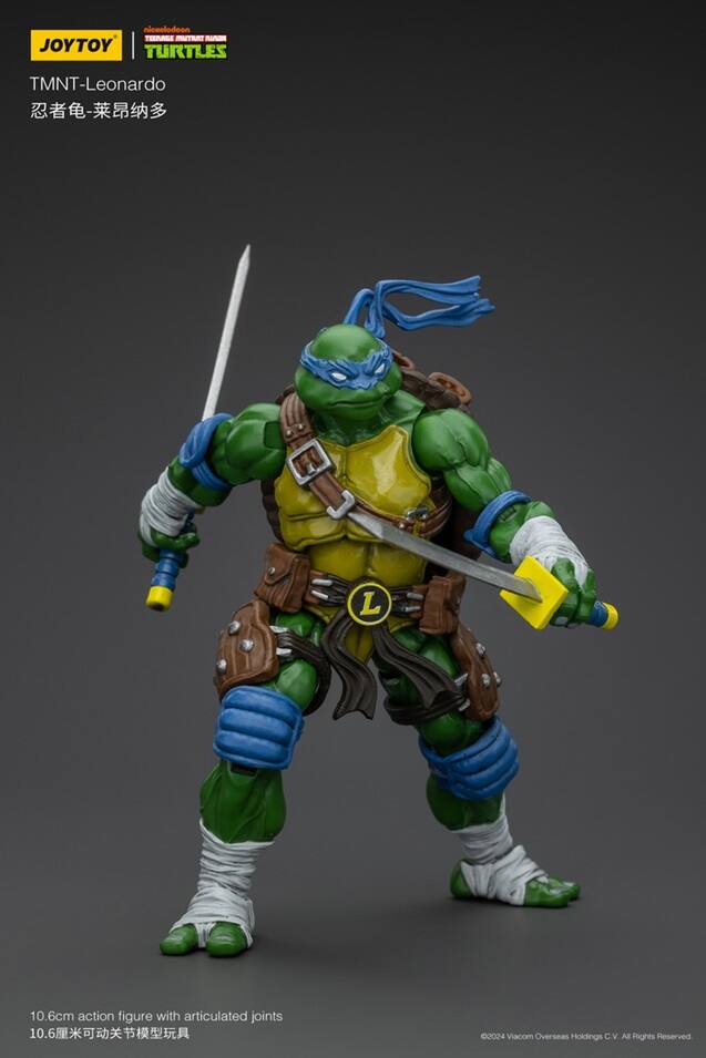 niowolodeon TIXRAGE MUTART -a JOYTOY | TURTLES TMNT-Leonardo - L 10.6cm action figure with articulated joints 10.6 2024 Viacom Overseas Holdings C.V. All Rights Reserved