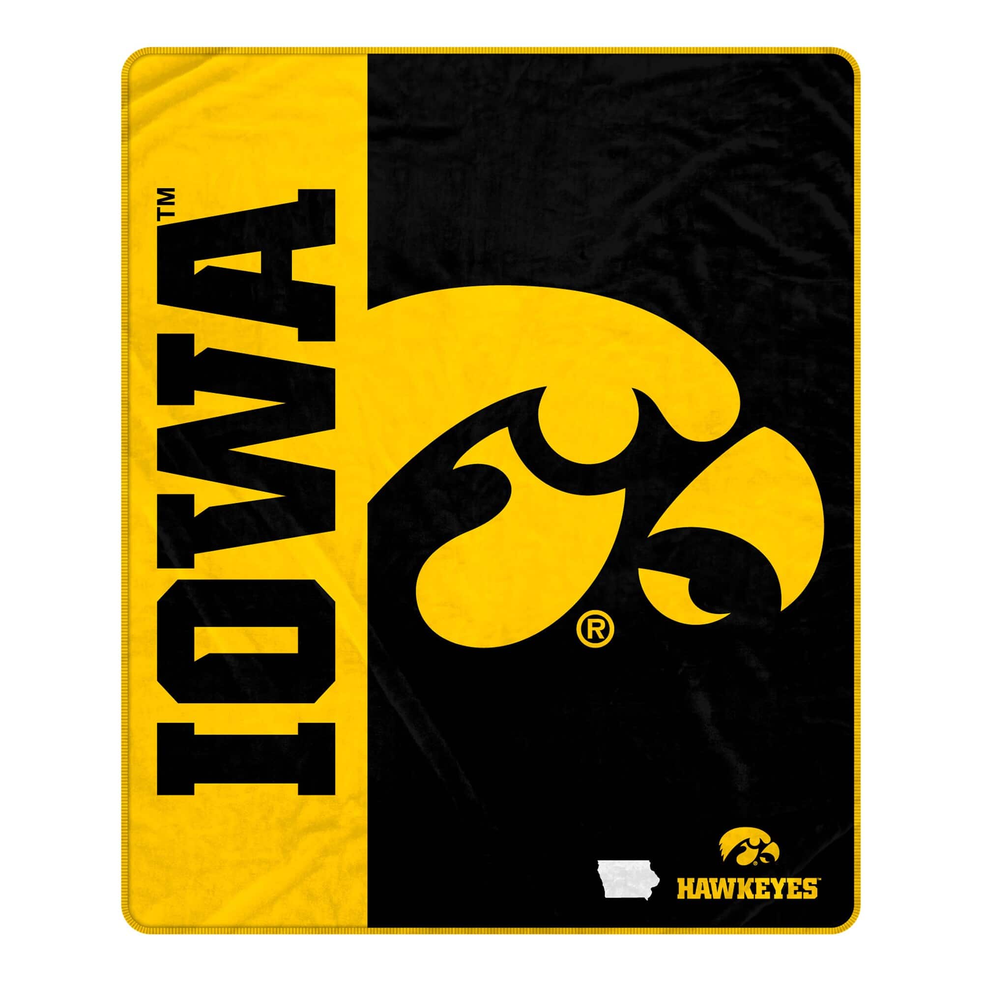 "Pegasus - Iowa Hawkeyes 50"" x 60"" Endzone Ultra Soft Throw Blanket - Multicolor" price history on PriceWatchPro
