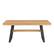 Front. Walker Edison - Industrial Metal and Wood Dining Table - Light Oak.