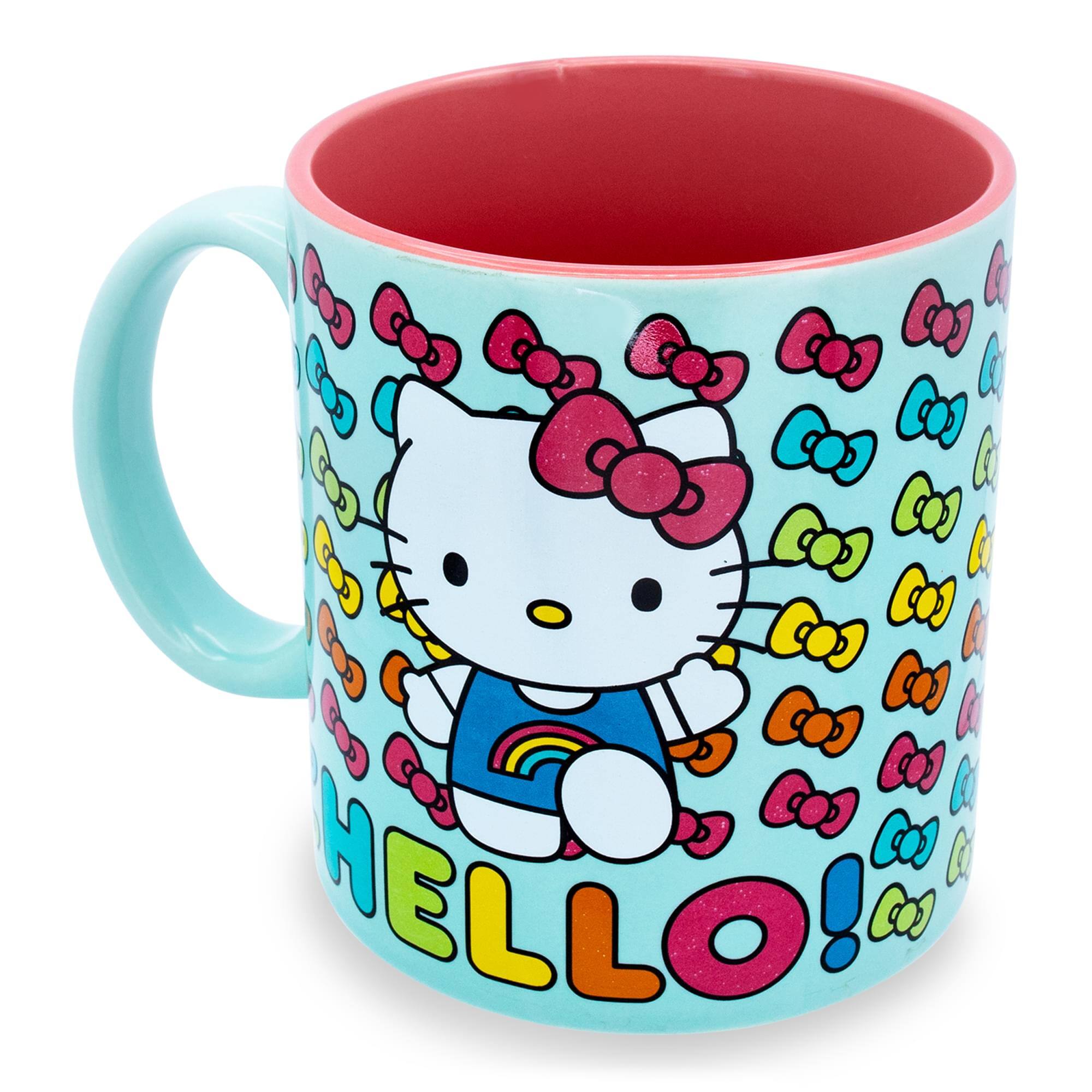 Alt View 1. Silver Buffalo - Sanrio Hello Kitty Hello Rainbows Ceramic Mug | Holds 20 Ounces - Pink.