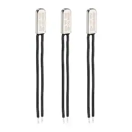 Unique Bargains - 3pcs KSD9700 Thermostat 115C Normally Close N.C Temperature Switch 250V 10A Thermal Protector Metal - Black