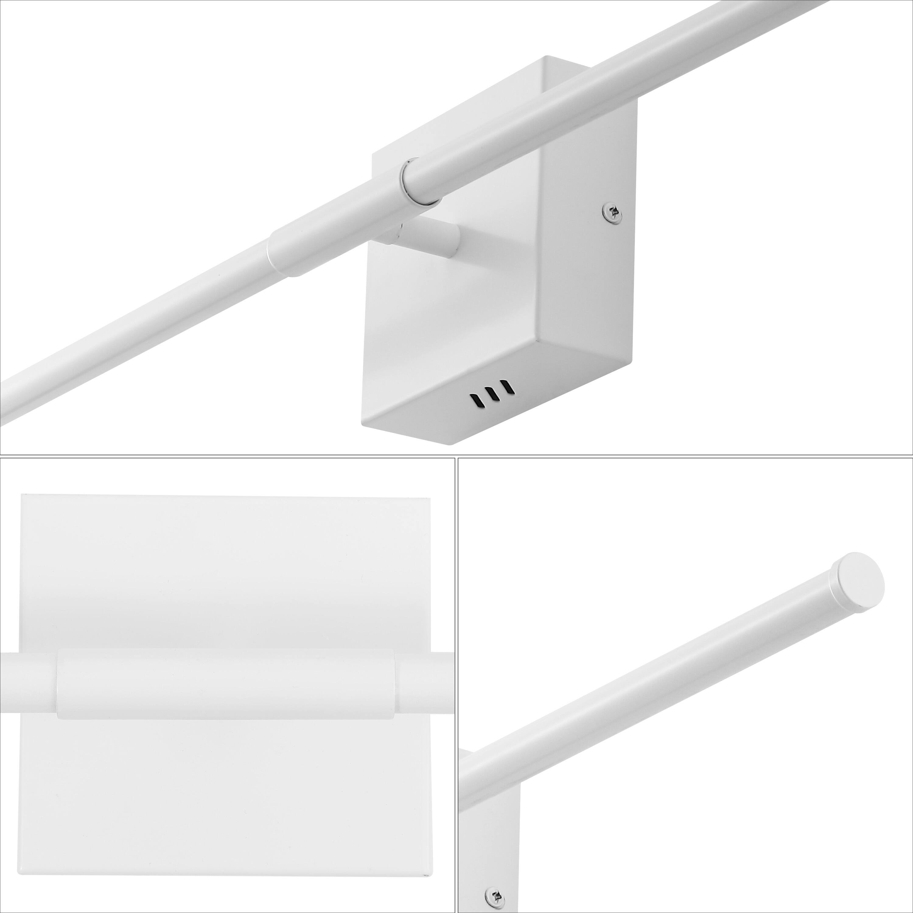 Alt View 5. Jonathan Y - Makena 28" Modern Minimalist Dimmable Integrated LED Metal Wall Sconce, White - White.