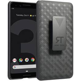 RomeTech - Shell Holster Combo Case for Google Pixel 3a XL - Black
