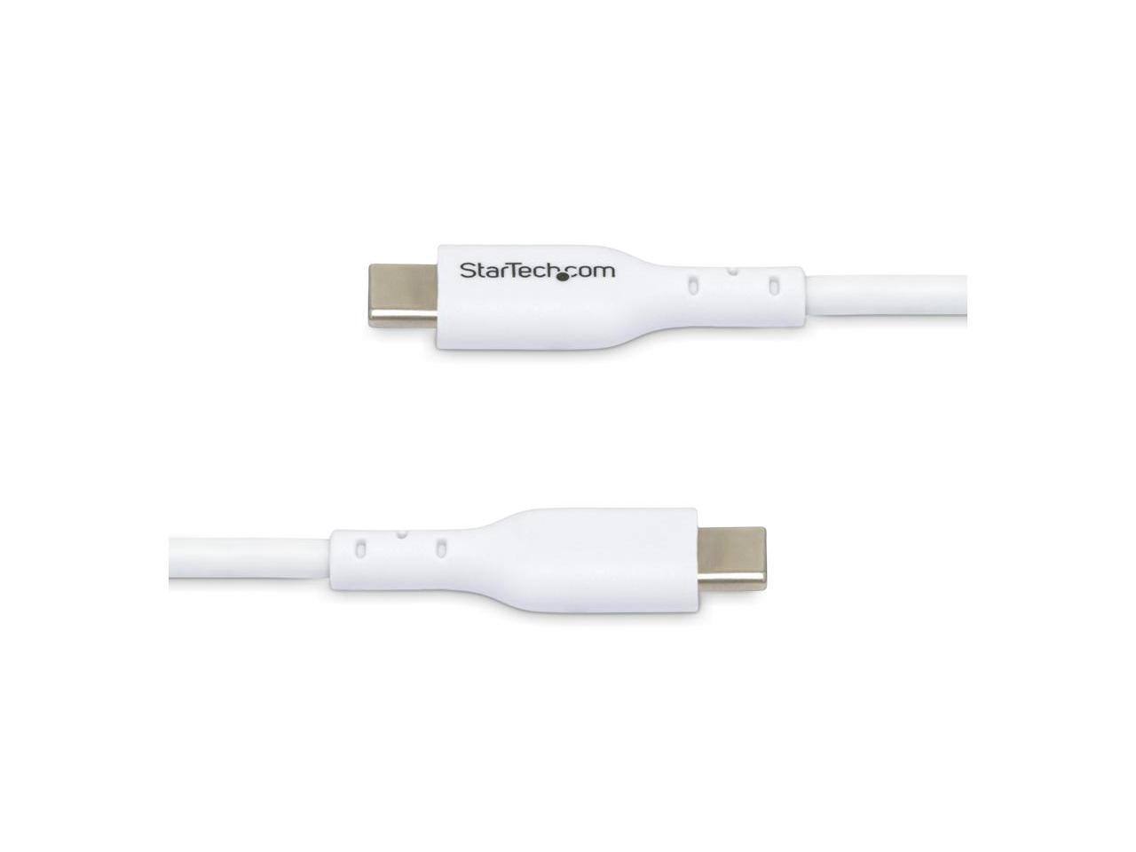Alt View 1. StarTech.com - StarTech.com 3m White USB-C Cable, 60W 3A PD - 24 Pin USB-C to USB-C - 10 ft.