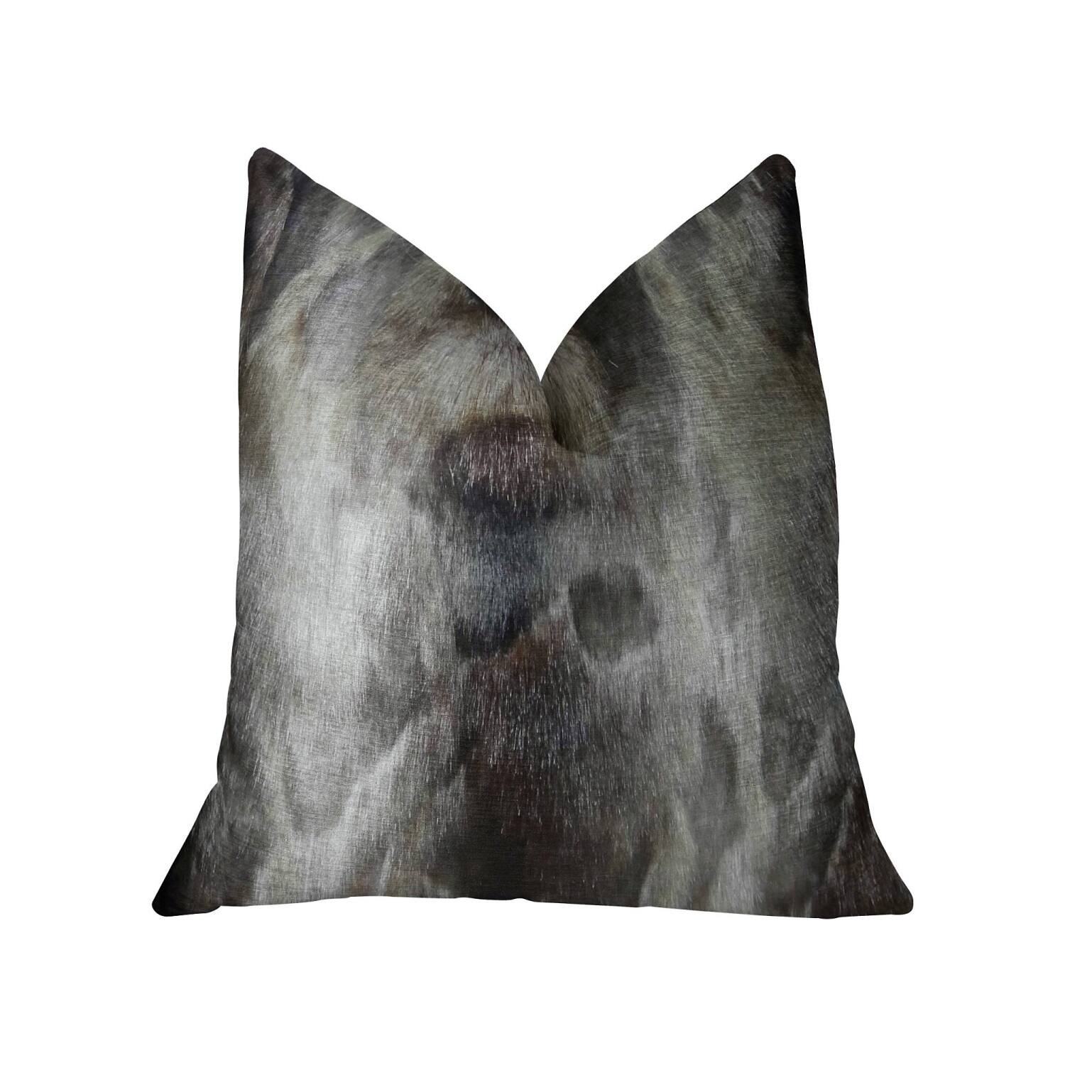 Front. Plutus Brands - Brand Ash Handmade Throw Pillow (12" x 20") - Gray, Charcoal.