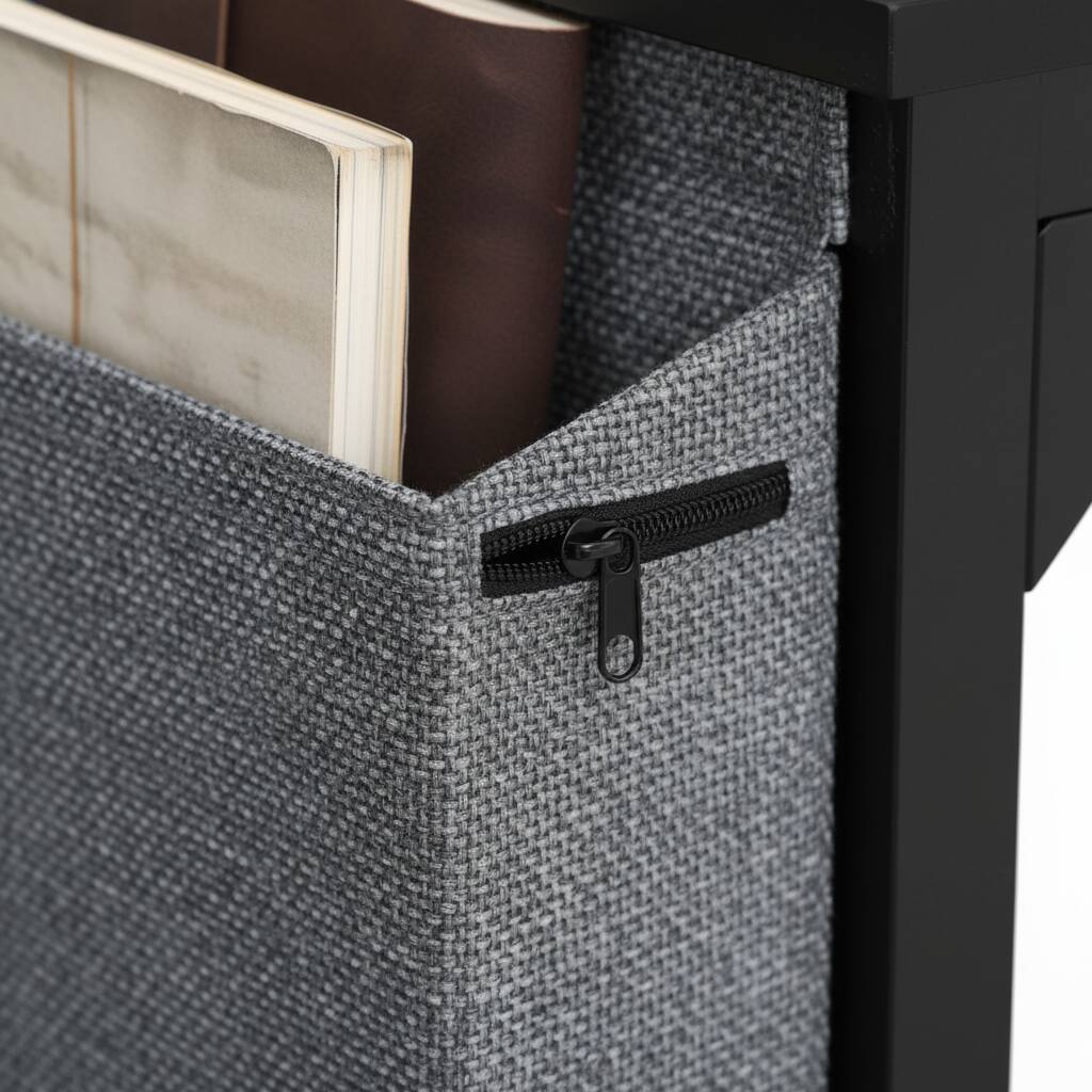 Left. AOITUN - 40 Inch Computer Desk with Storage Bag - Compact Black Desk for Home Office, Work Desk Home Office - Steel.