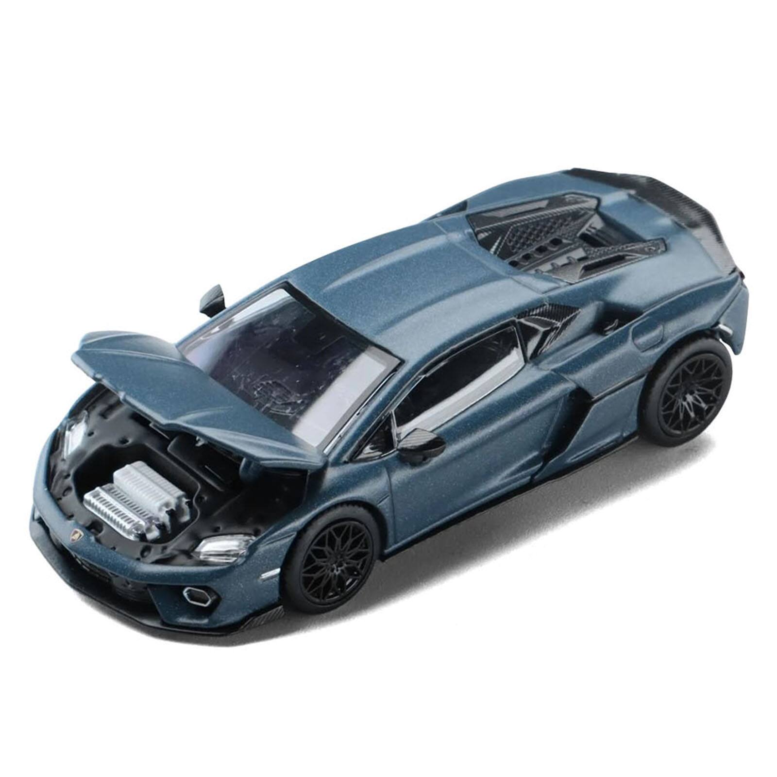 Alt View 1. Trends Hobby - Lamborghini Temerario Matt Blue Metallic 1/64 Diecast Model Car by Trends Hobby.