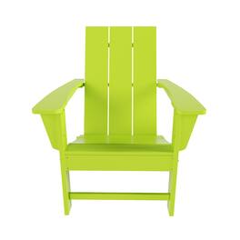 WestinTrends - Ashore Outdoor HDPE Modern Folding Adirondack Chair - Lime
