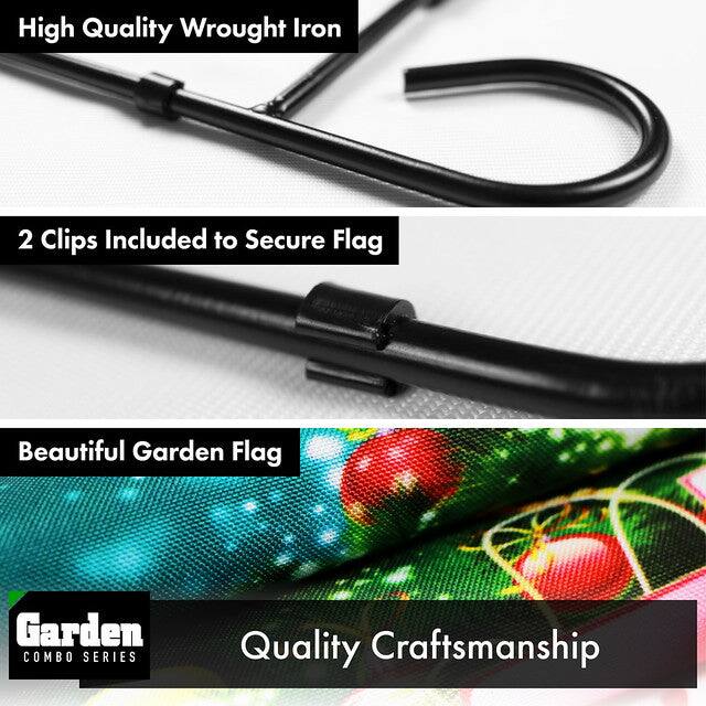 High Quality Wrought Iron  
2 Clips Included to Secure Flag  
Beautiful Garden Flag  
Quality Craftsmanship  

Garden COMBO SERIES