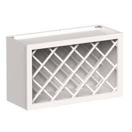 Boyel Living - 30-in W x 18-in H x 12-in D Shaker RTA Kitchen Wine Rack Wall Cabinet - White Shaker