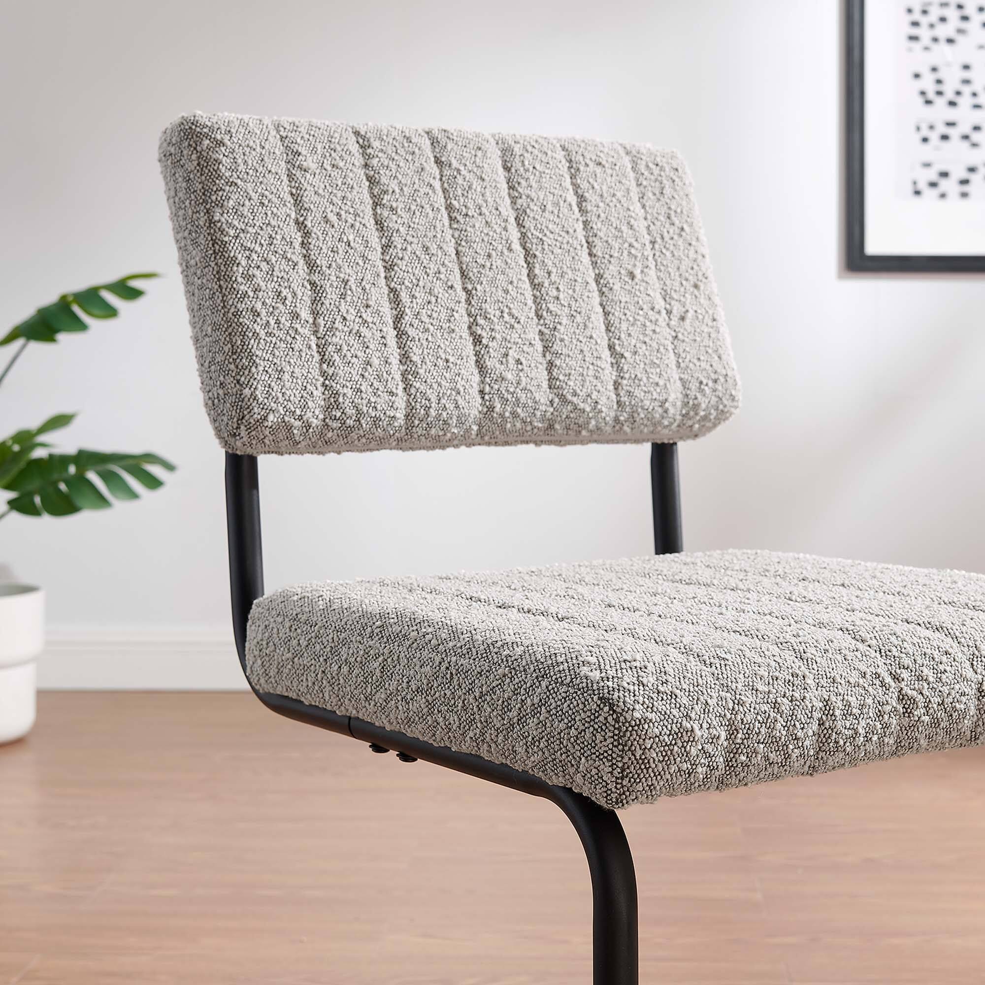 Alt View 1. Modway - Parity Boucle Dining Side Chairs Set of 2 by Modway - Black Taupe.