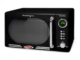Nostalgia - Retro 0.7 cu. ft. 700-Watt Countertop Microwave Oven - Black