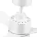 Alt View 4. Breezary - 42" Modern Indoor Ceiling Fan, 3 ABS Blades, 6-Speed DC Motor, Remote Control, Timer, 5'' Downrod, Light/No Light Option - Muted white.