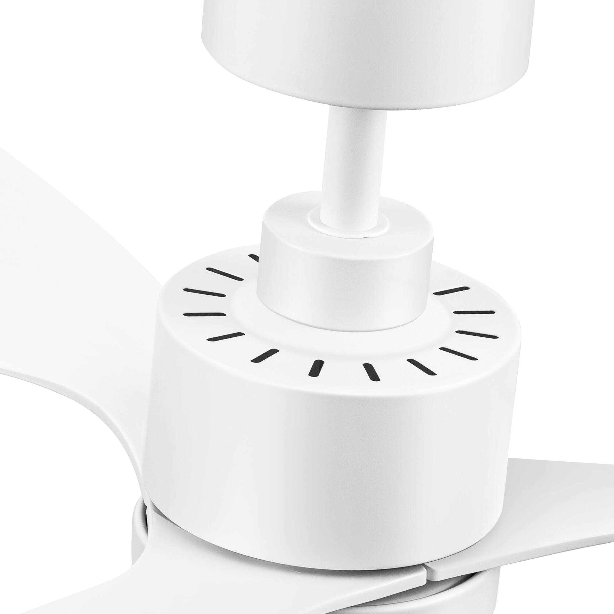 Alt View 4. Breezary - 52-Inch Ceiling Fan without Light, DC Motor, 5-Inch Downrod, 6-Speed Remote Control with Reversible Function - Muted white.