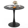 Front. Costway - Costway 31.5" Round Dining Table with Anti-Slip PP Ring Modern Bistro Table for Dining Room - Black.