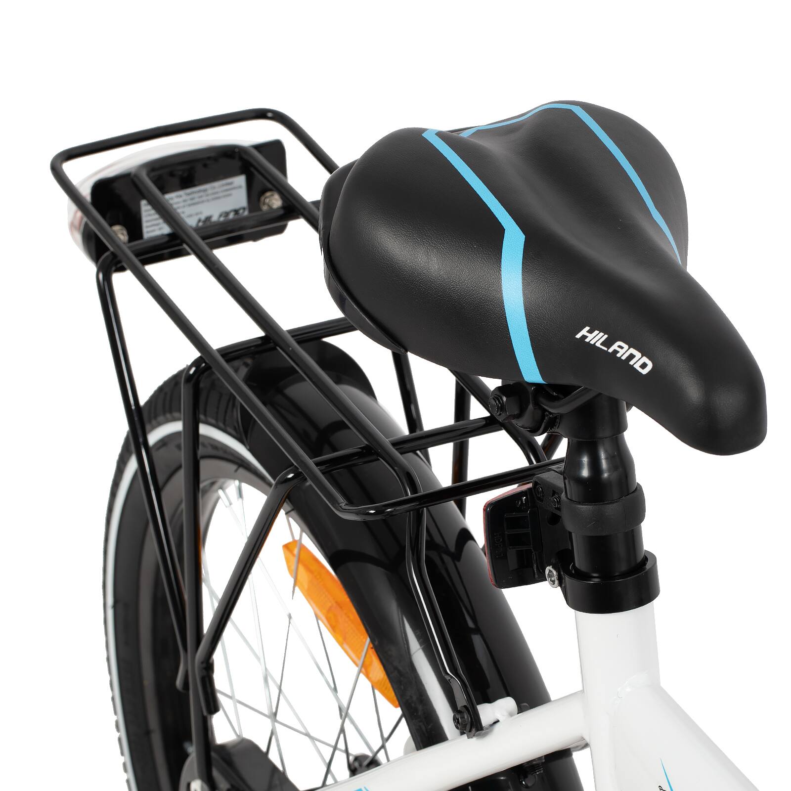 Alt View 7. HILAND - Sentry+ 20 Inch Kids Bike for Boys Girls Ages 5-12, Children's Bicycle with Rear Rack & Kickstand, Youth Bike, White - White.