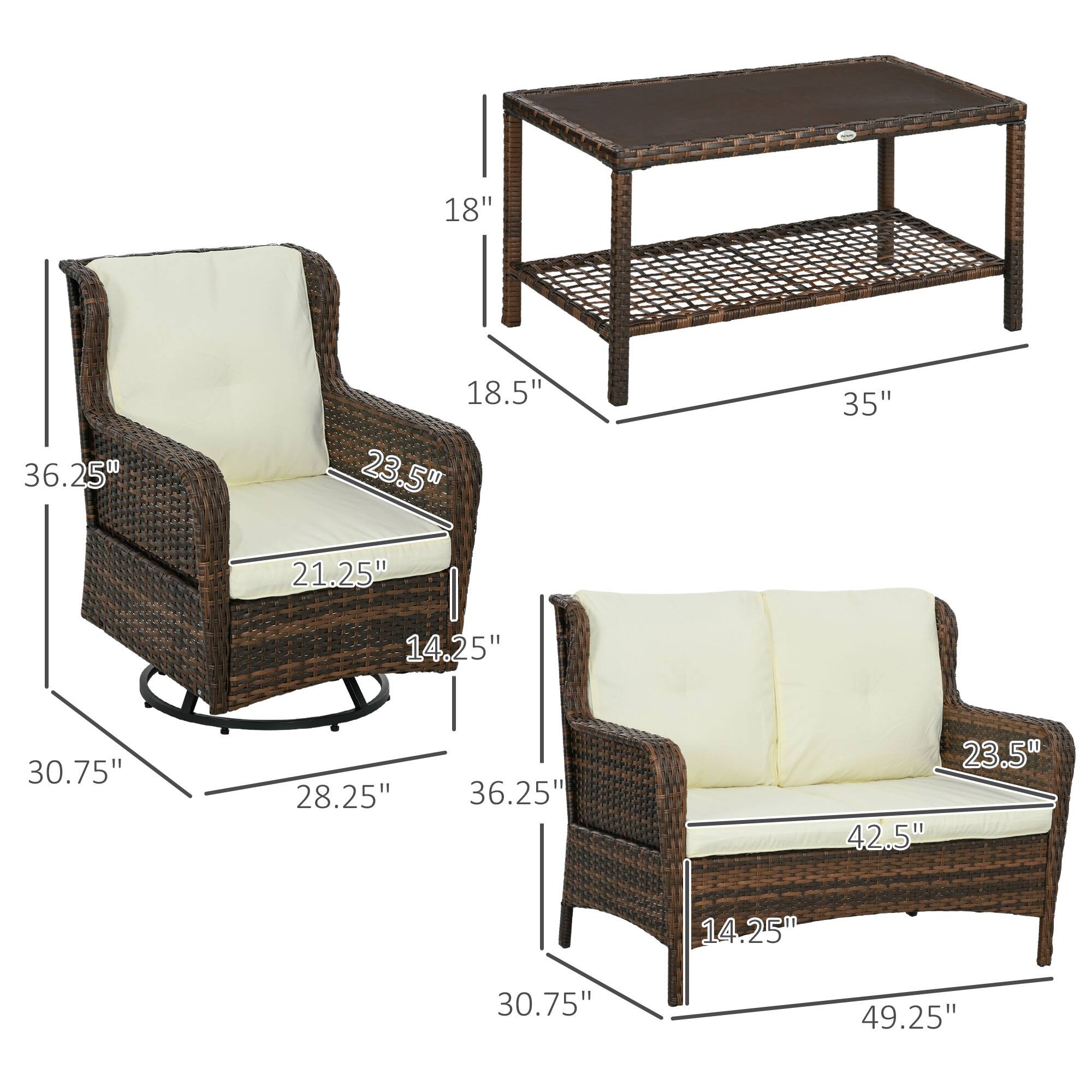 18", 18.5", 21.25", 23.5", 35", 14.25", 30.75", 28.25", 36.25", 36.25", 23.5", 42.5", 14.25", 30.75", 49.25"