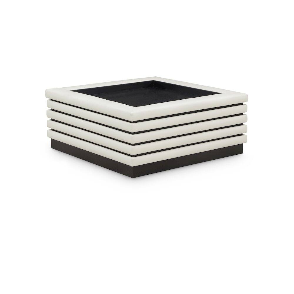 Meridian Furniture Rory Cream Vegan Leather Coffee Table Beige 211Cream ...
