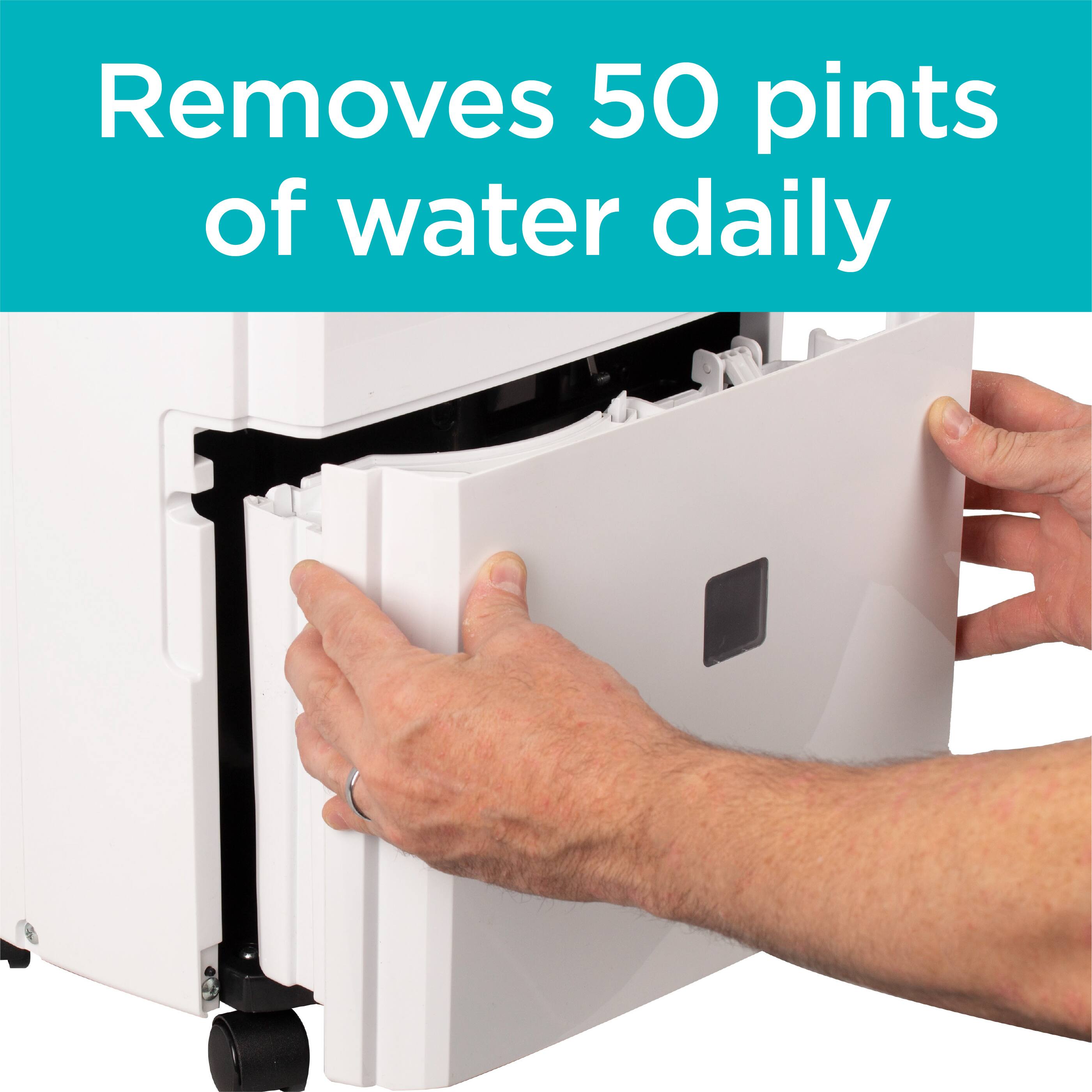 Removes 50 pints of water daily