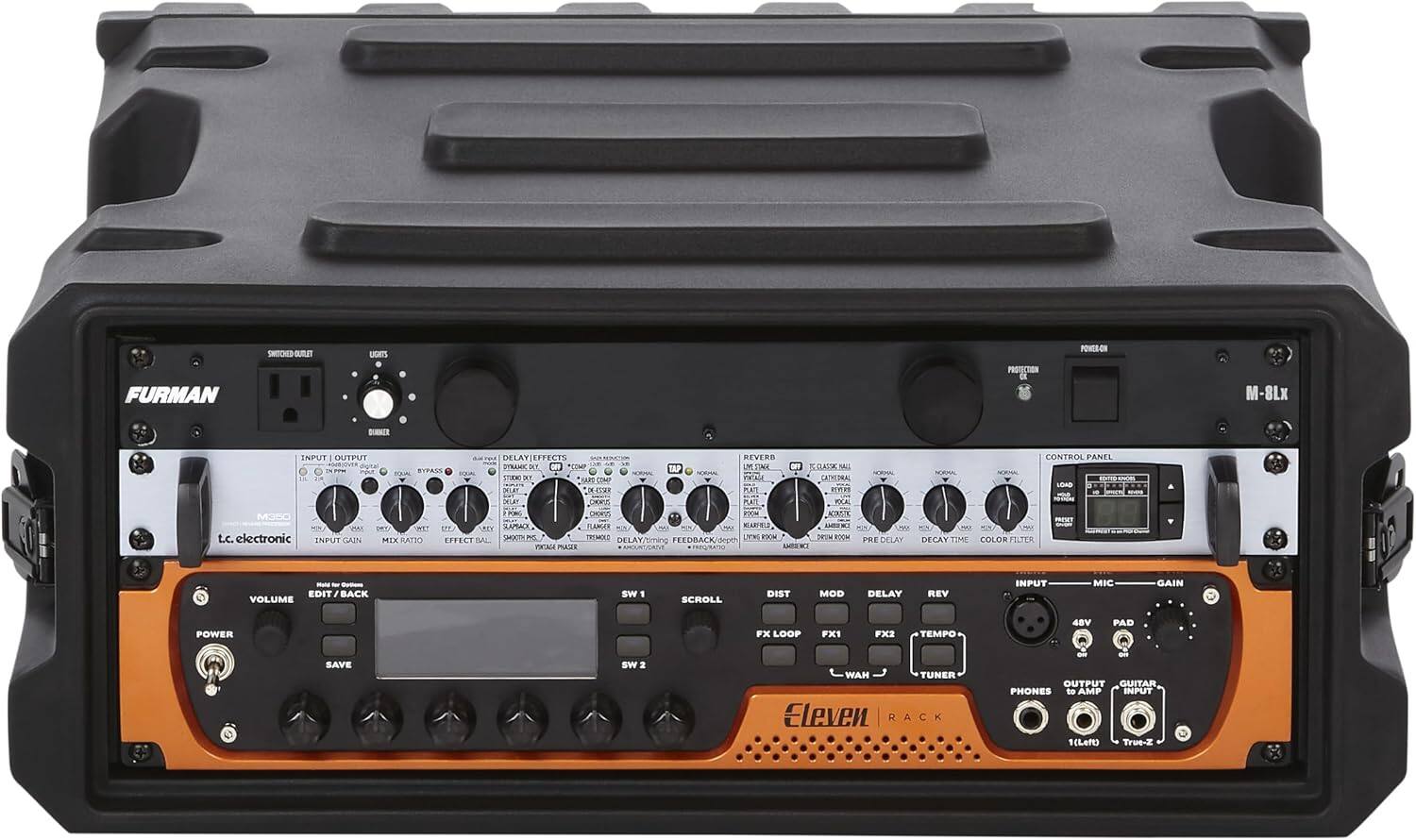 SMCHED an UGES POVES-ON FURMAN PROTECTION l M-8Lx INPUT OUTPUT DELAY EFFECTS REVERB CONTROL PANEL CVS mga K OT OF POMP IM 1N on GAS NALL P P STPASS TA STAL SEENA NORIAL STER T CHAPS COMIP TAME CATHEDRAL LOAO .. MLET EA MAIt nothing_o_ NLAT PLATT POA G DOFT POOM KOT M3SO IEVT ON UE EEW SLAPSACE FLANGER KEARPELD nW t.c. electronic SMOOTH PC TREMOLS UNW WOOM DeTM ROOM PRE DELAY DECAY TIHE COLOR FELTER INPUT GAIN MIX RATIO EFFECT M DELAY/TImIn FEEDBACK/Mee depth ITALA PRASE AMUCE - 3 - EDIT / BACK VOLUME SW 1 SCROLL DIST MOD DELAY REV INPUT MIC GAIN POWER FX LOOP FX1 FX2 TEMPO 48V PAD SAVE SW 2 WAH TUNER Eleven RACK - OUTPUT GUITAR PHONES to AMP INPUT 1Lett True-Z