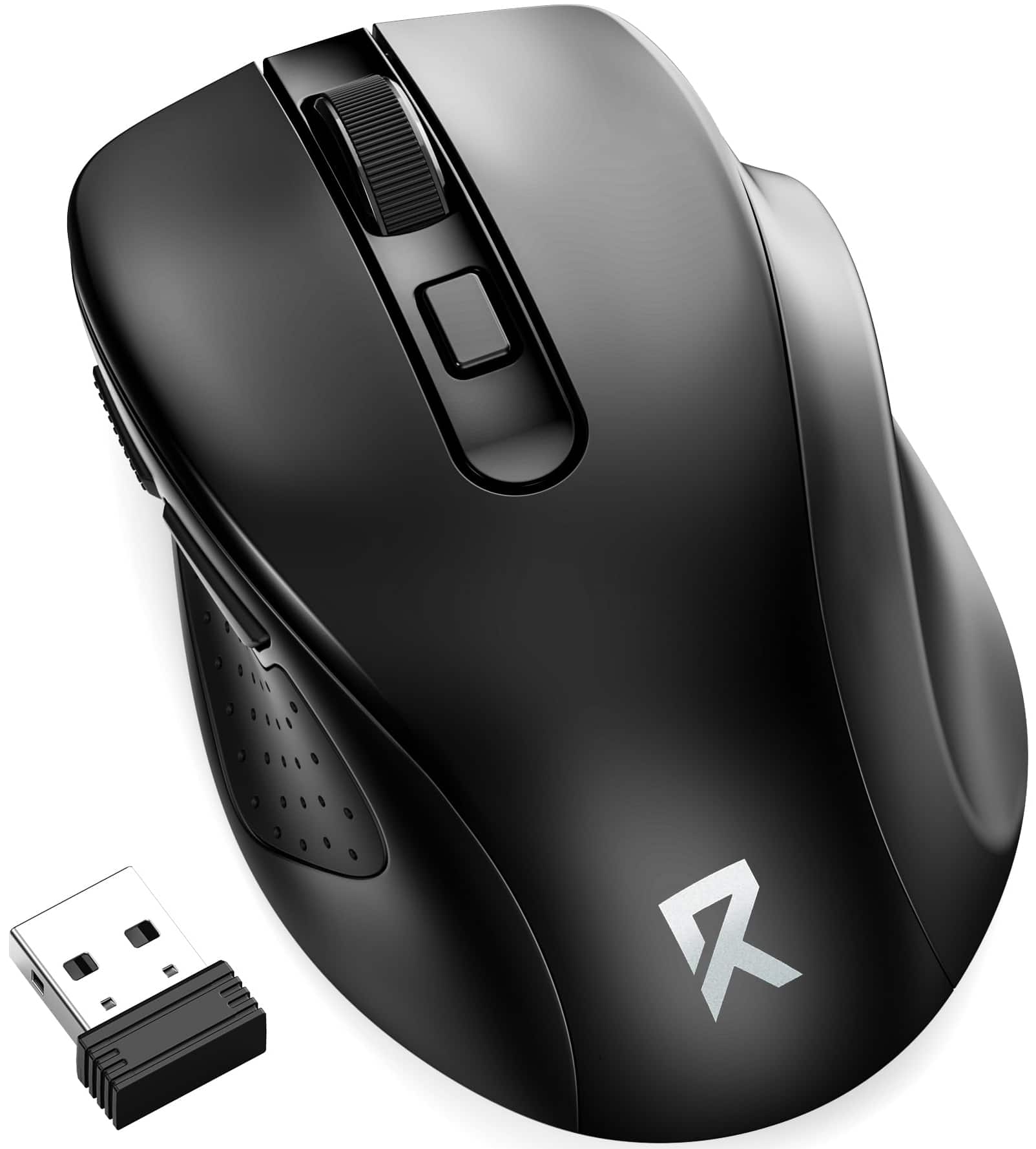 REDRAGON - BM-4091 Dual-Mode Wireless Optical Mouse with BT5.0/3.0 & 2.4G, 6 Buttons, 5 Level 4000DPI Bluetooth Mouse - Wireless - Wireless - Black